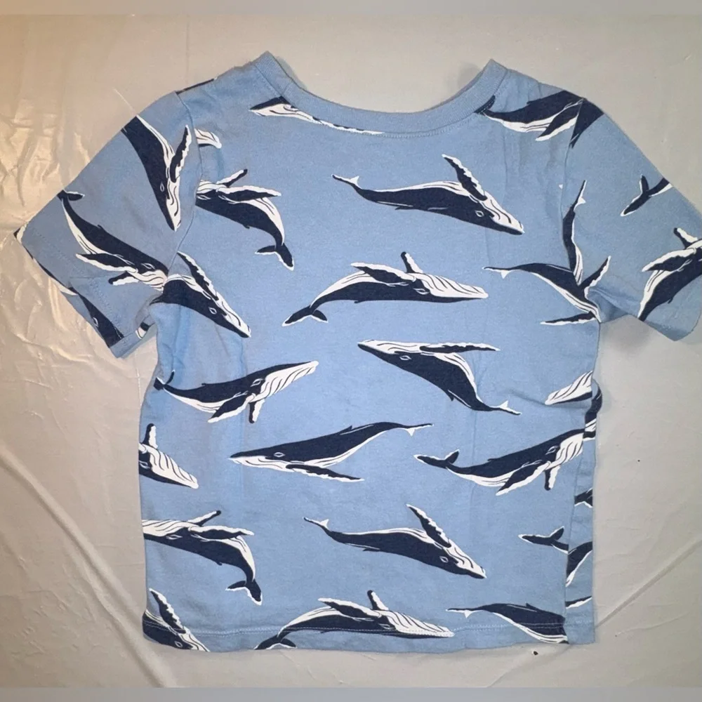 EUC/GUC Bundle of 4 Shirts: Button-Down Shirt & Whales, Plane, Plain Tees